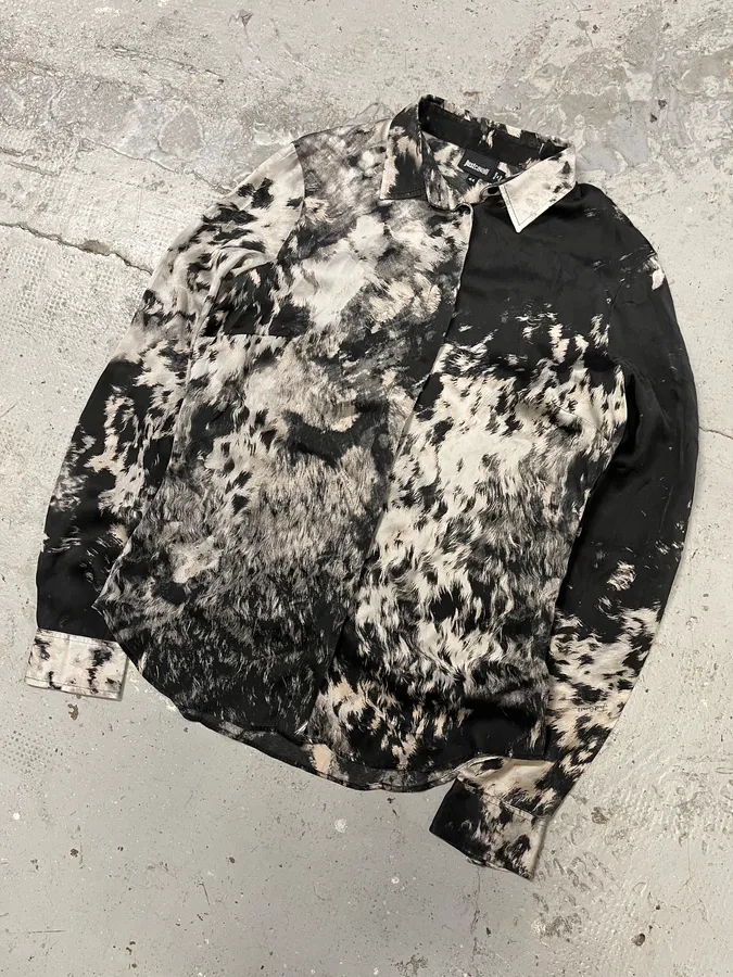 Cavalli Black Obscur Cow Fur Shirt - Image 4