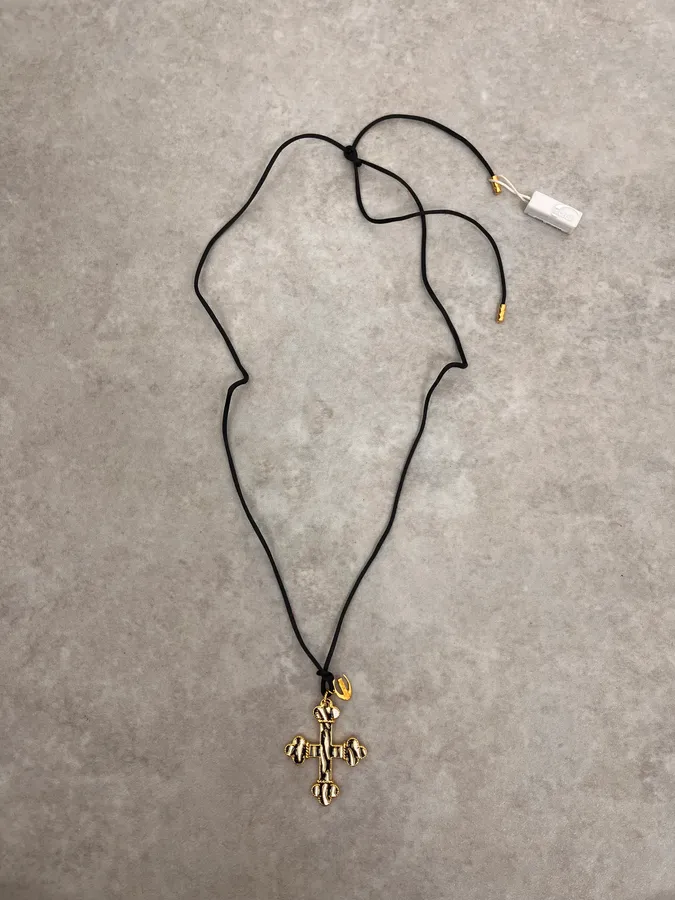 Cavalli Black & White Safari Cross Necklace