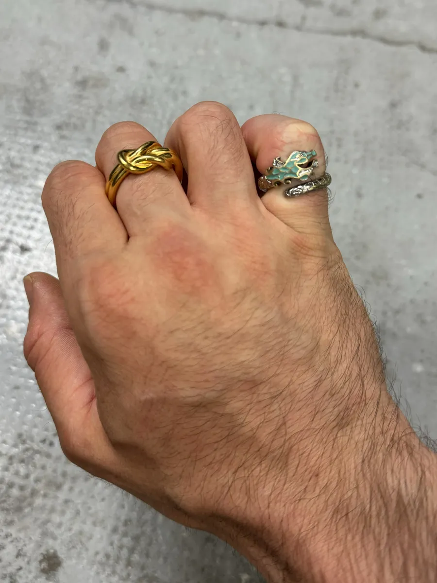 Cavalli Blue Asian Dragon Metal Ring - Image 2