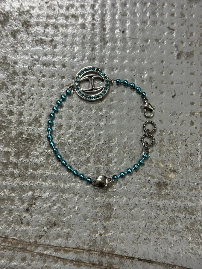Cavalli Blue Embellished Bullet Bracelet - Image 2