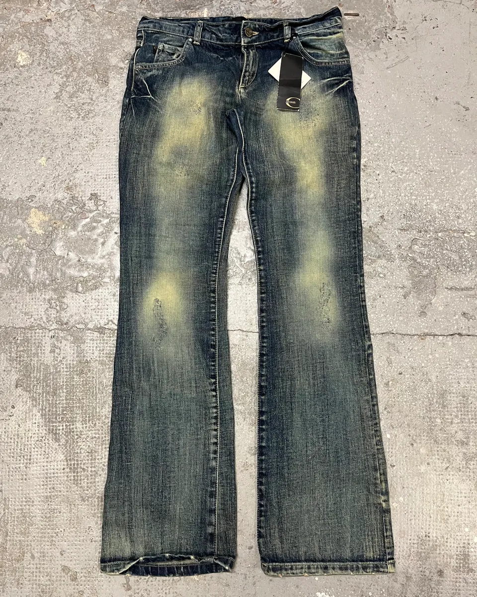Cavalli Faded Blue Caw Patchwork Denim Jeans - Image 6