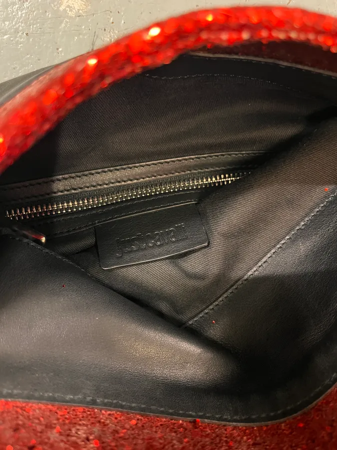 Cavalli Lipstick Black Leather Bag - Image 8