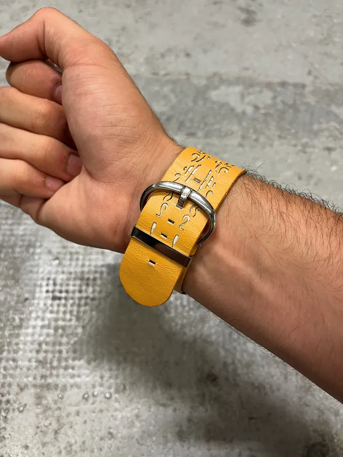 Cavalli Orange Leather Bracelet Watch - Image 4