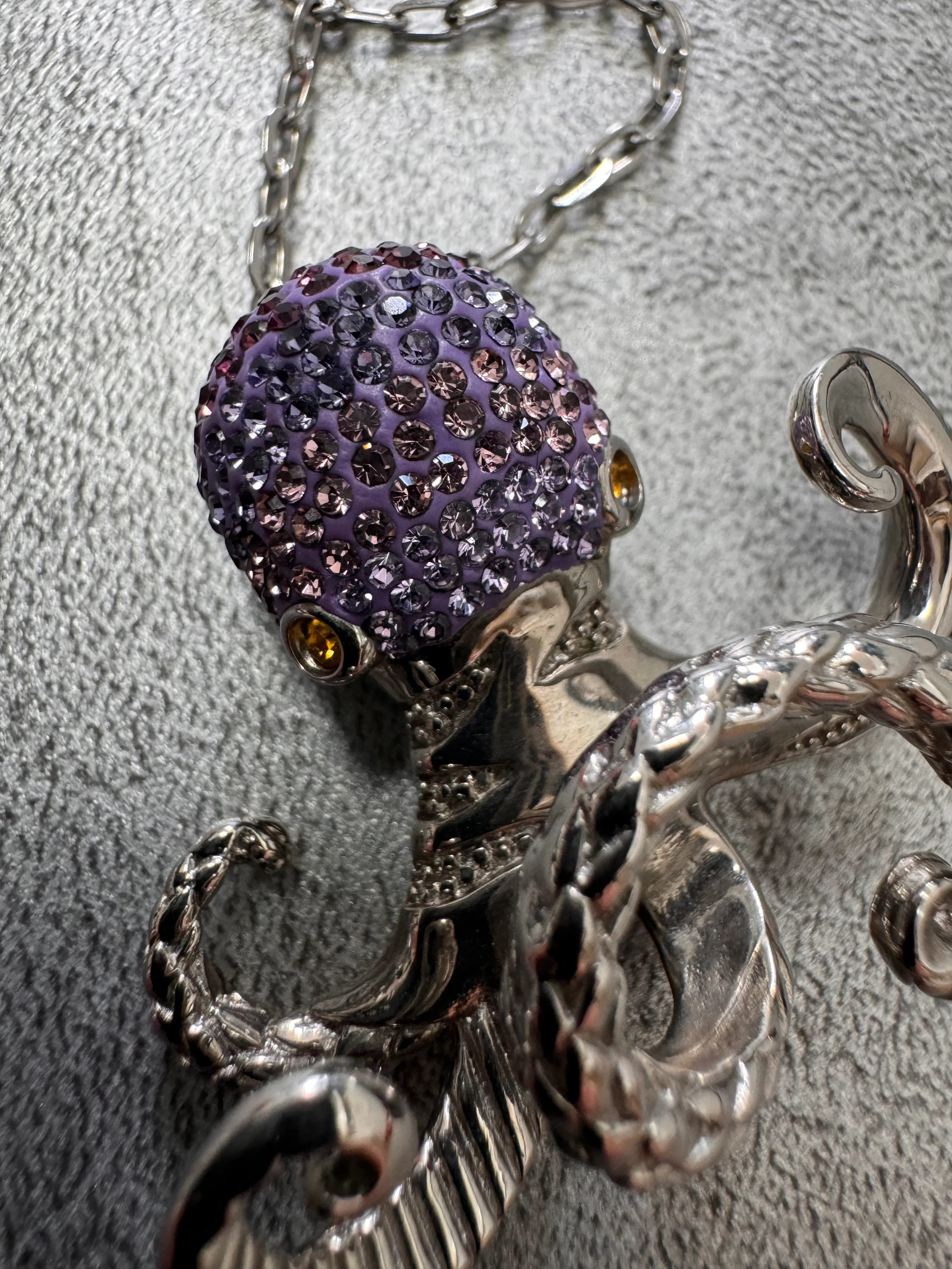 Cavalli Purple Octopus Stainless Steel Necklace - Image 8