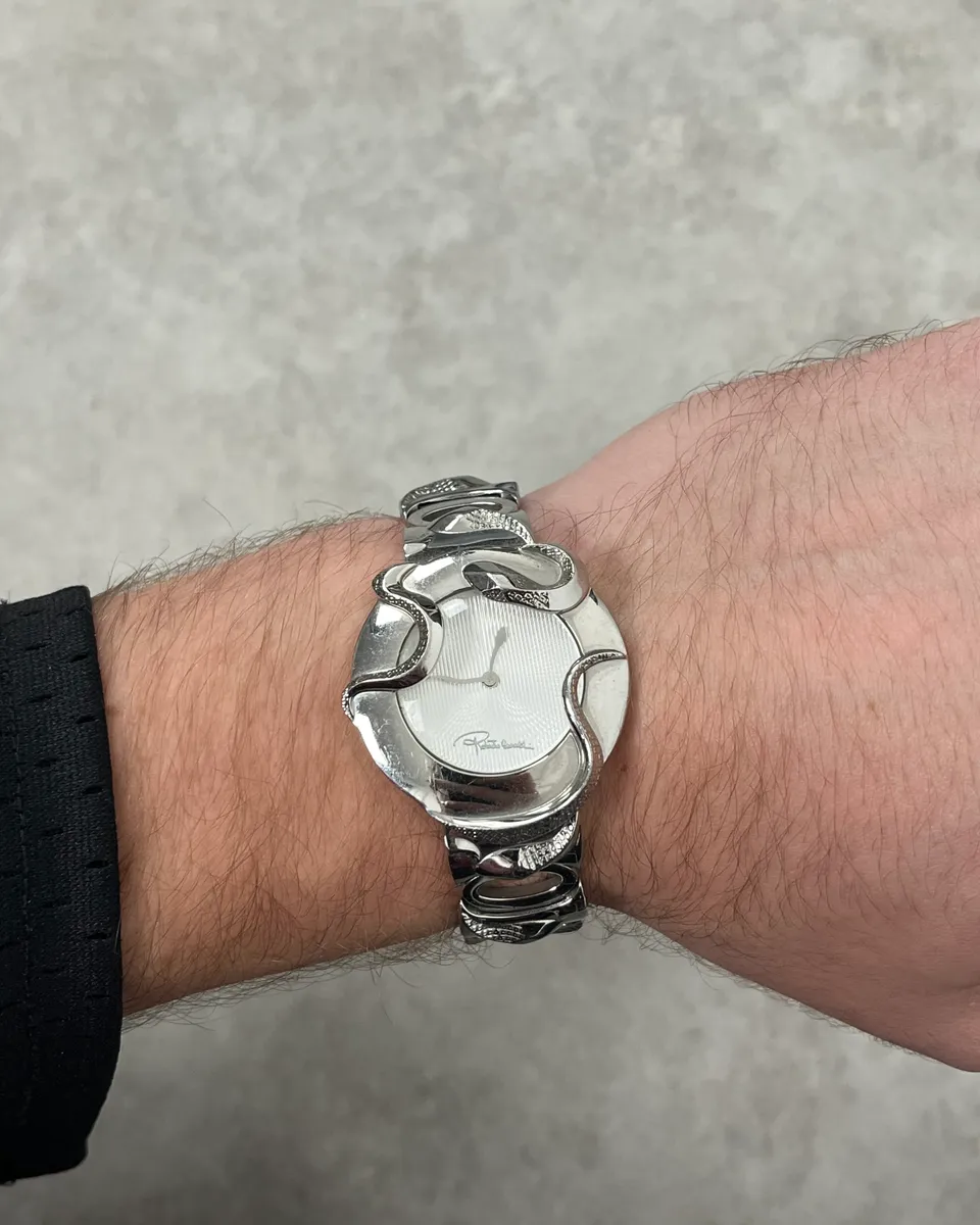 Cavalli Snake Armband Grey Steel Watch