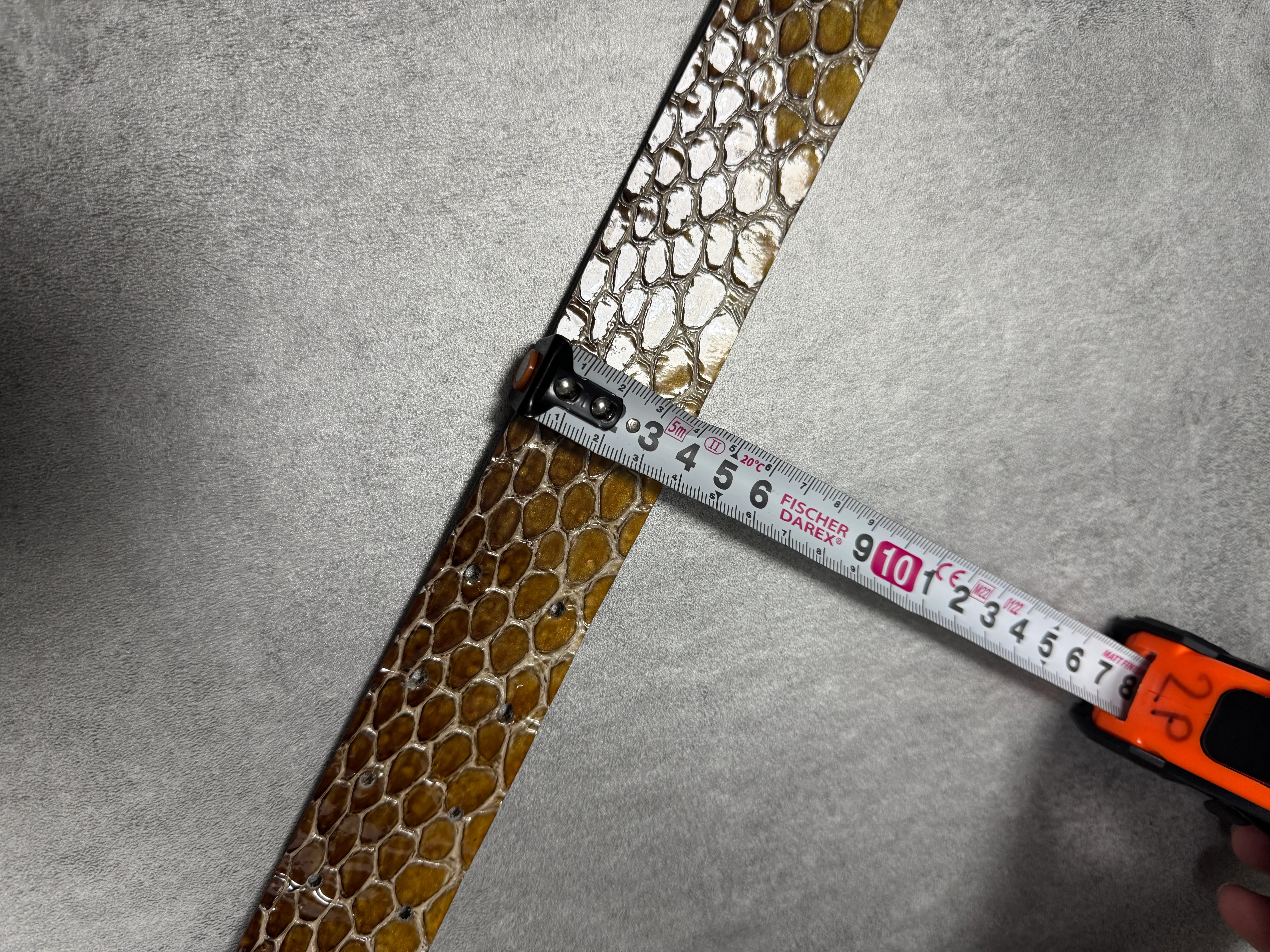 Cavalli Yellow Python Effect Leather Belt - Image 9