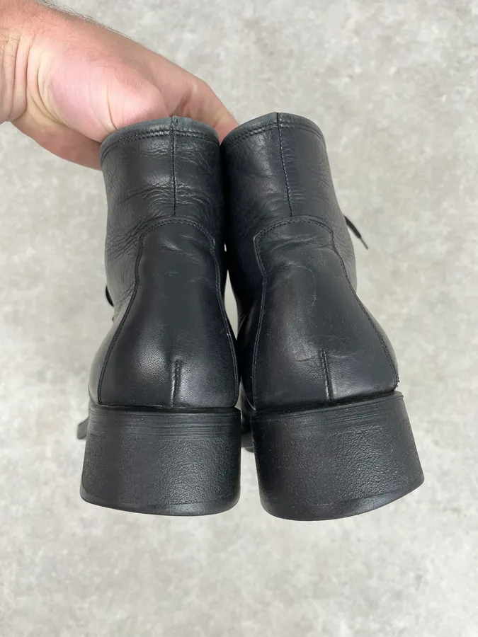 Cesare Paciotti Black Leather Dagger Lace-Up Boots - Image 6