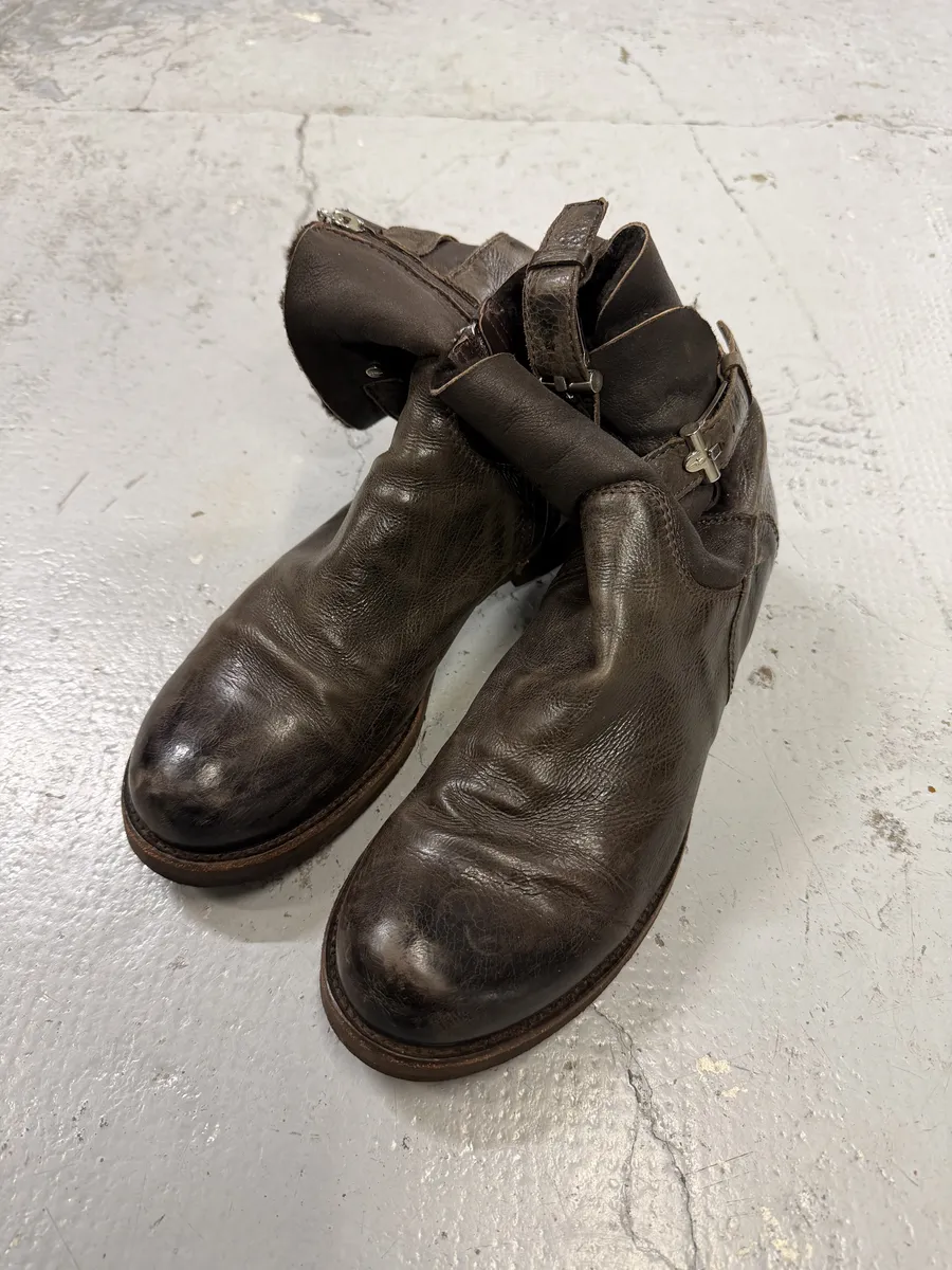 Cesare Paciotti Brown Leather Ankle Buckle Boots - Image 2