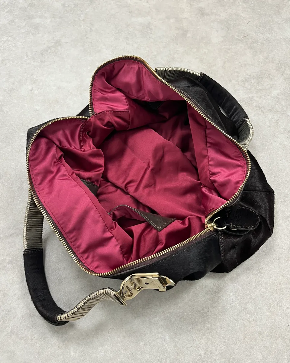 Cesare Paciotti Brown Pony Hair Handle Bag - Image 11