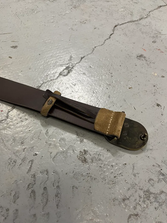 Cesare Paciotti Dagger Buckle Belt Beige Suede Belt - Image 6