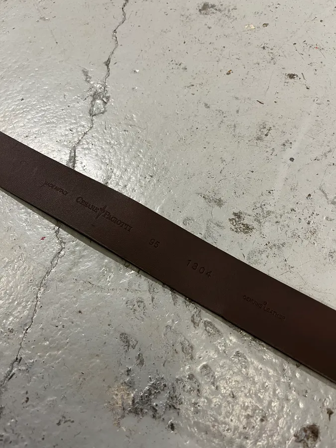 Cesare Paciotti Dagger Buckle Belt Beige Suede Belt - Image 7