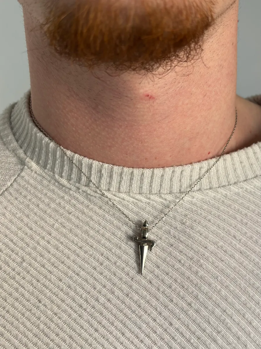 Cesare Paciotti Silver Metal Cross Pendant Necklace - Image 6