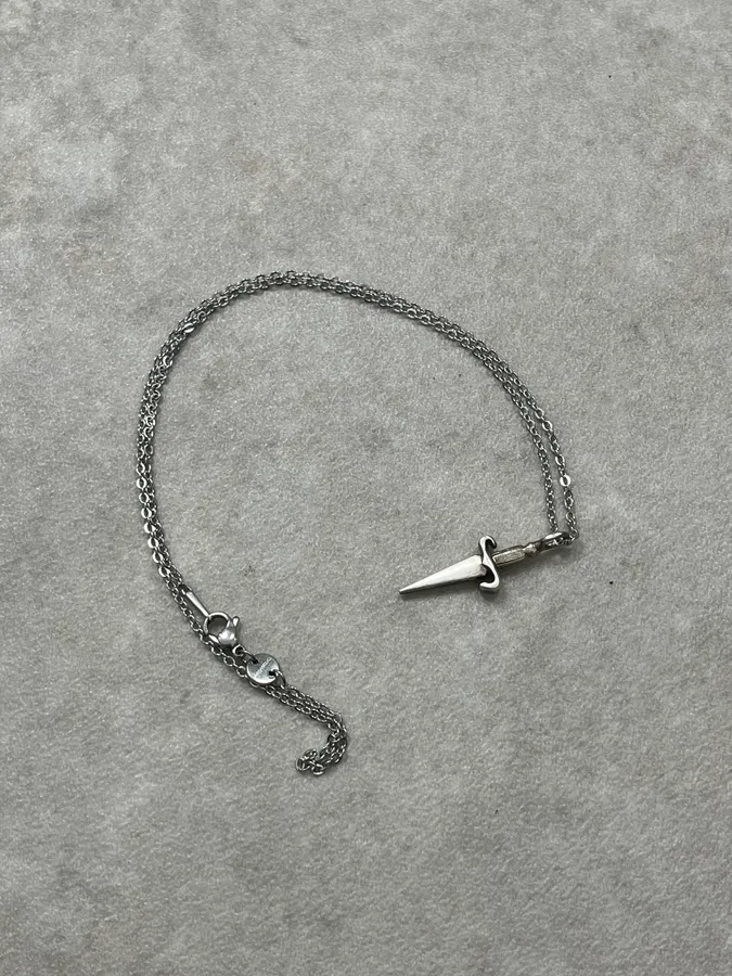 Cesare Paciotti Silver Metal Sword Pendant Necklace - Image 3