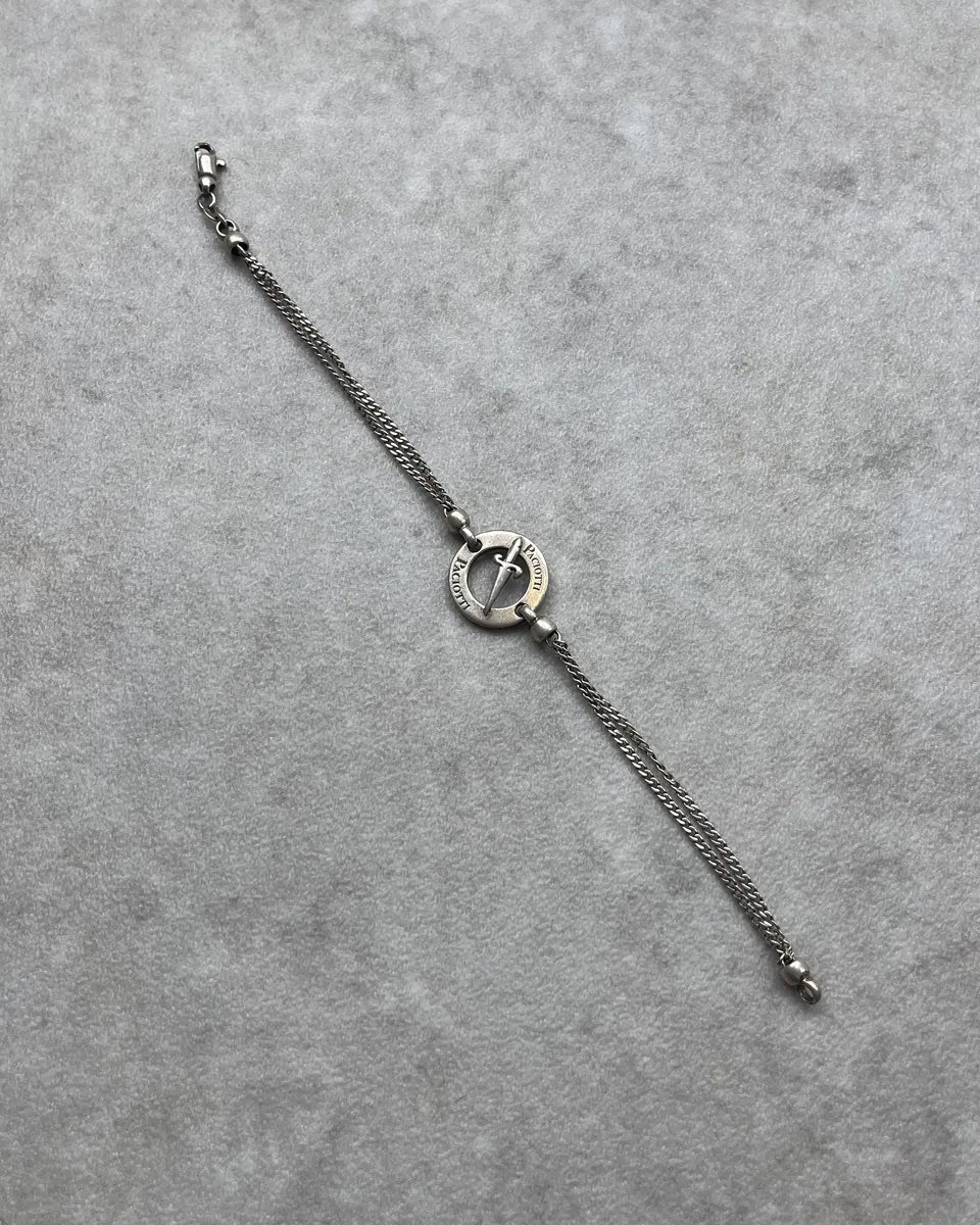 Cesare Paciotti Steel Logo Toggle Bracelet