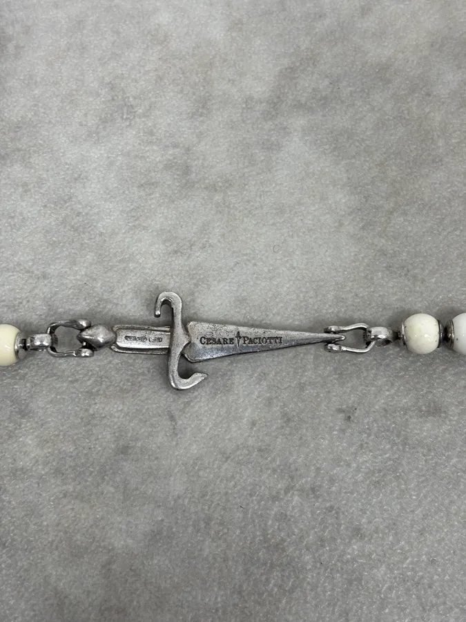 Cesare Paciotti White Bullet Dagger Bracelet - Image 7