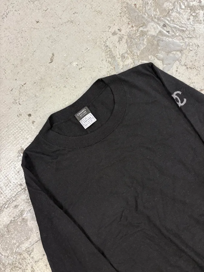 Chanel Black Uniform Logo Sweater - Image 6