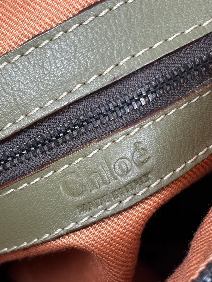Chloé Khaki Green Silverado Python Leather Handle Bag - Image 16