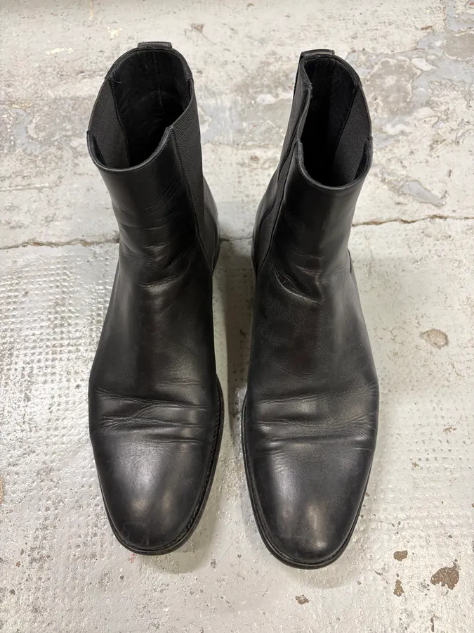 Christian Dior Black Minimalist Pure Leather Boots - Image 2