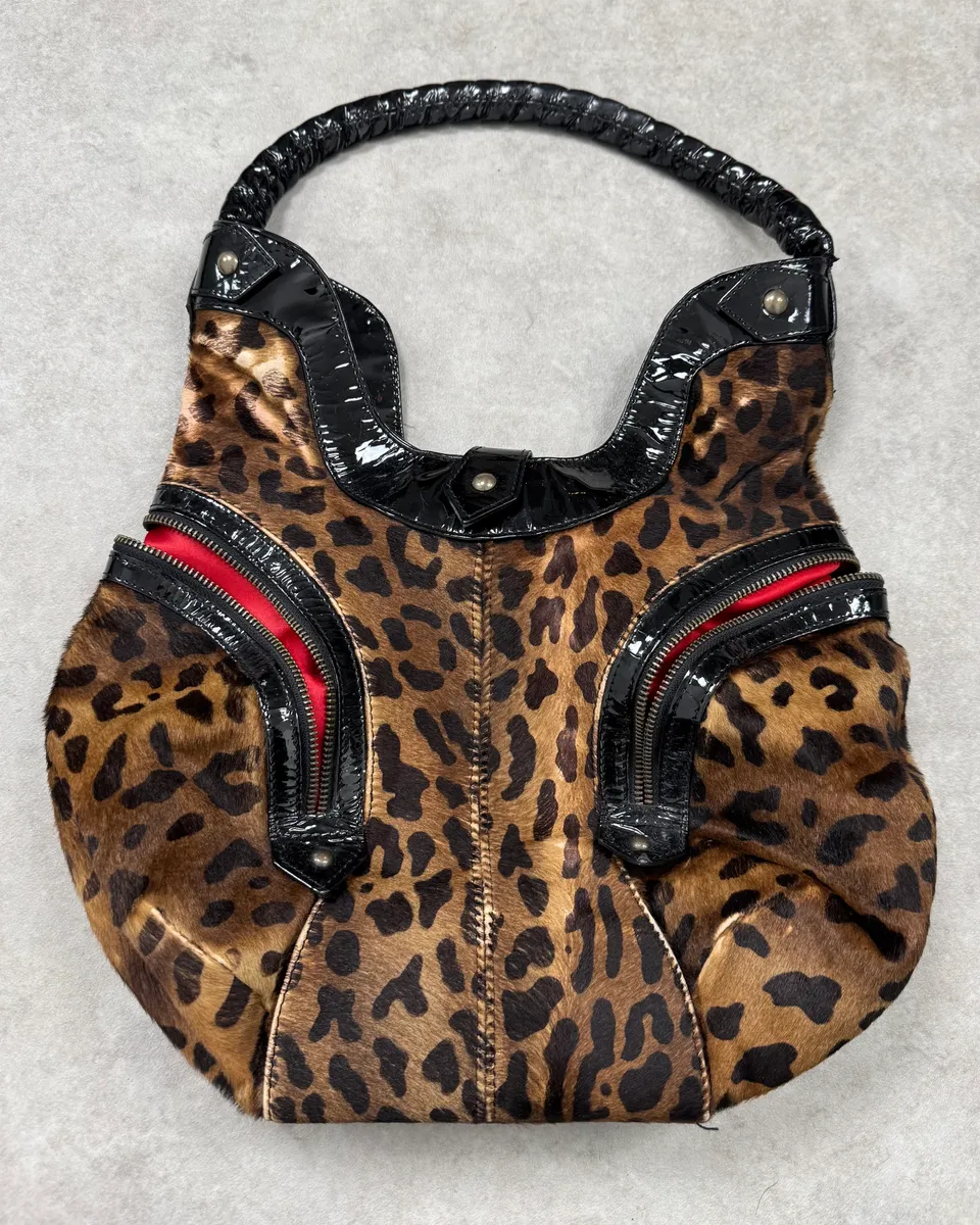 Christian Louboutin Leopard Calf Hair Handle Bag