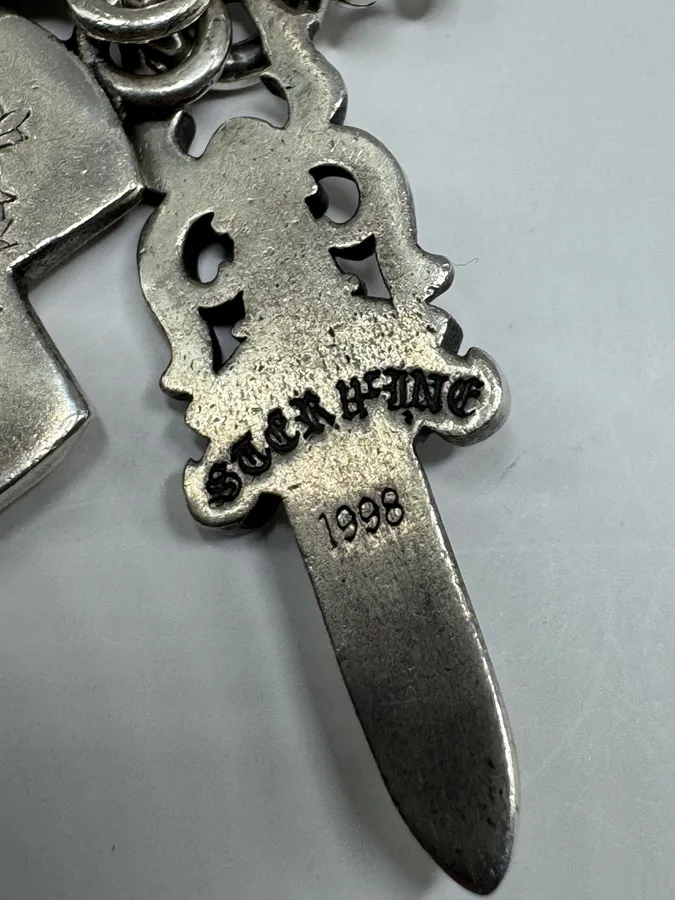 Chrome Hearts 3 Trinkets Silver 925 Necklace - Image 10