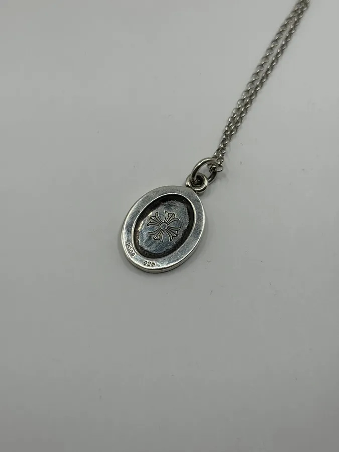 Chrome Hearts Angel Medaillon Oval Silver Pendant - Image 6
