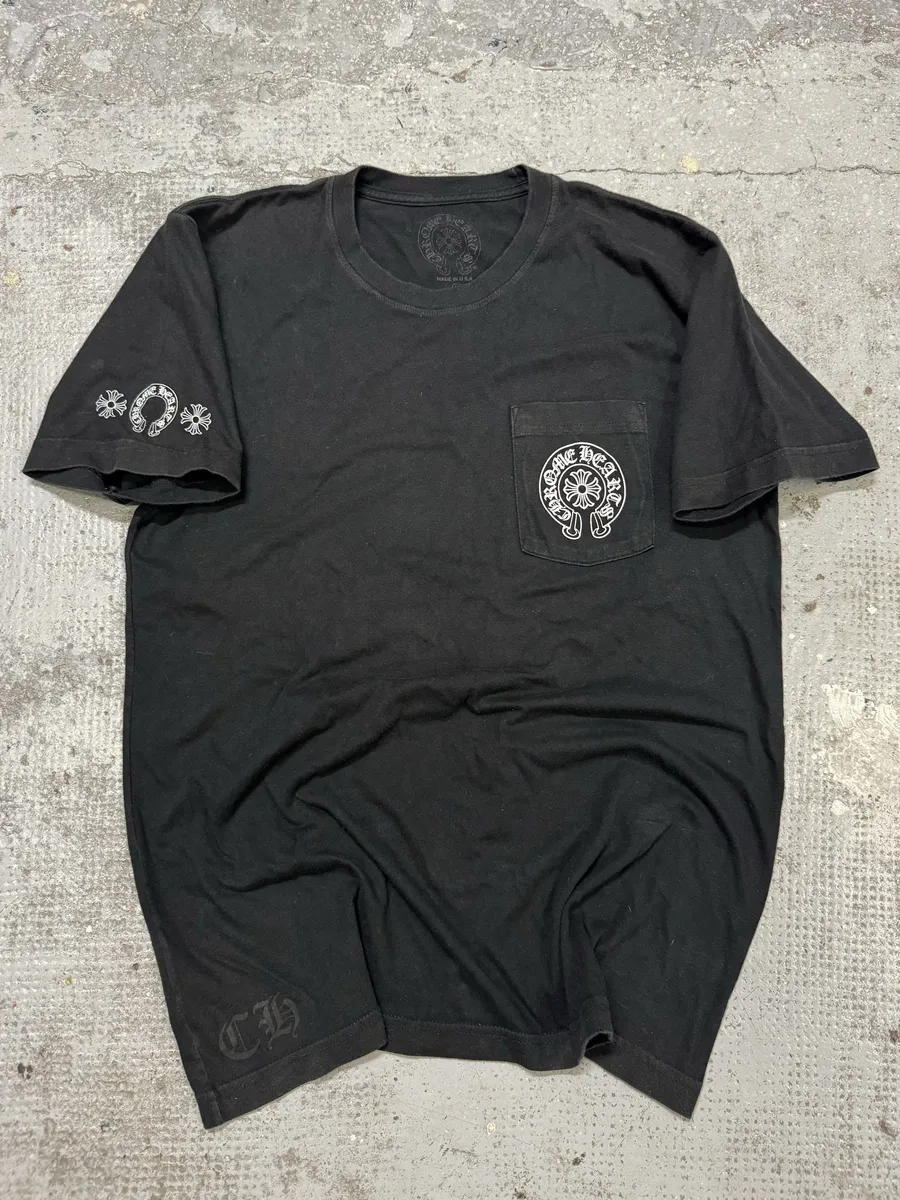 Chrome Hearts Black Multi Color Horse Shoe T-Shirt