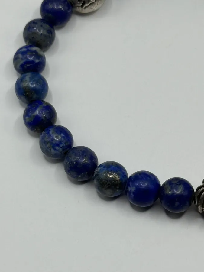 Chrome Hearts Blue Plus Bead Bracelet - Image 7