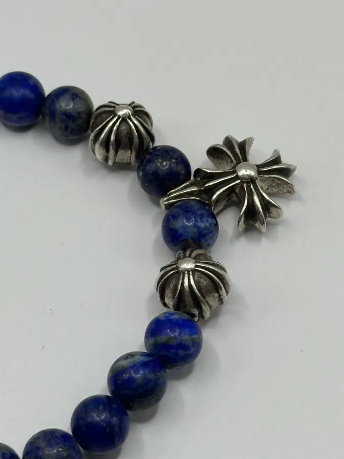 Chrome Hearts Blue Plus Bead Bracelet - Image 8