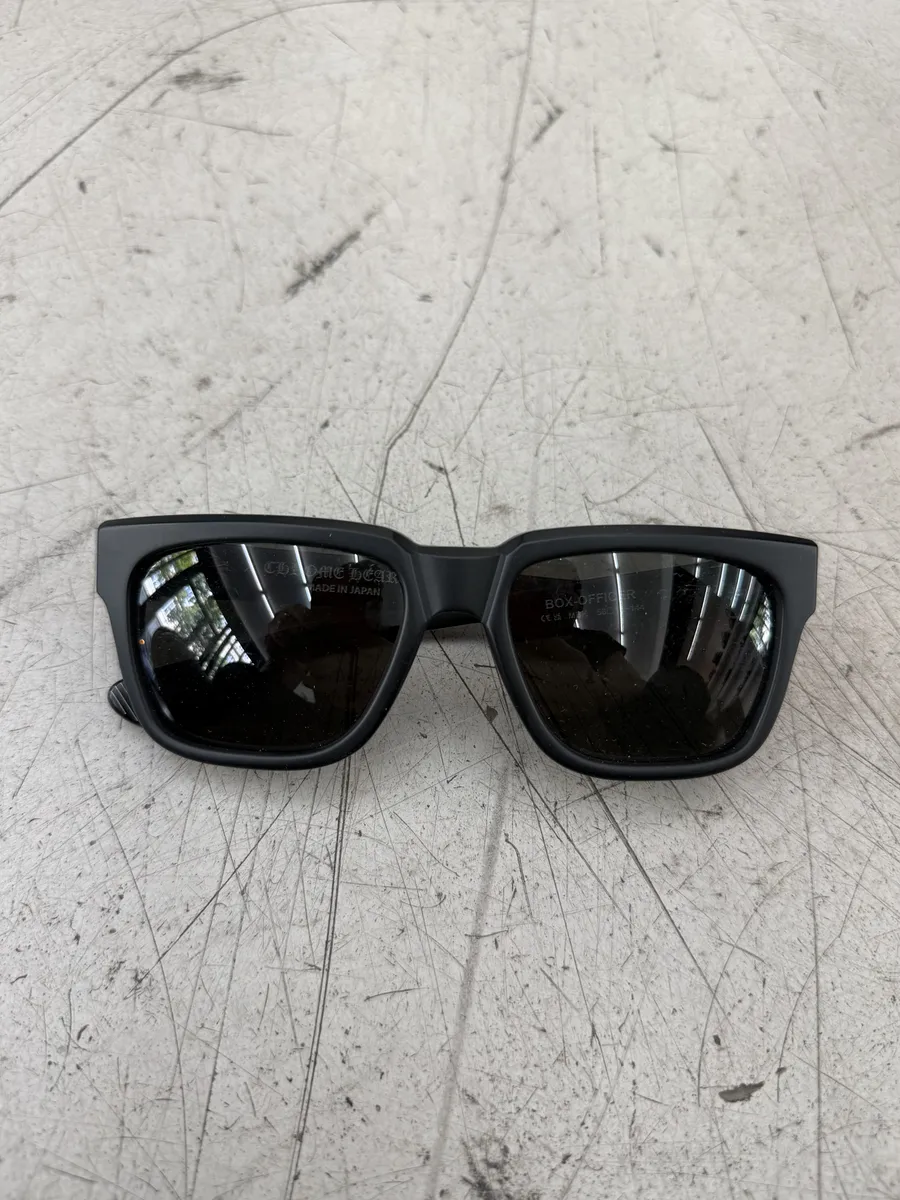Chrome Hearts Box Officer Black Mat Sunglasses - Image 13