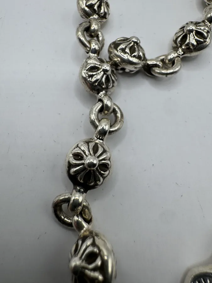 Chrome Hearts Crossball Silver Bracelet - Image 8