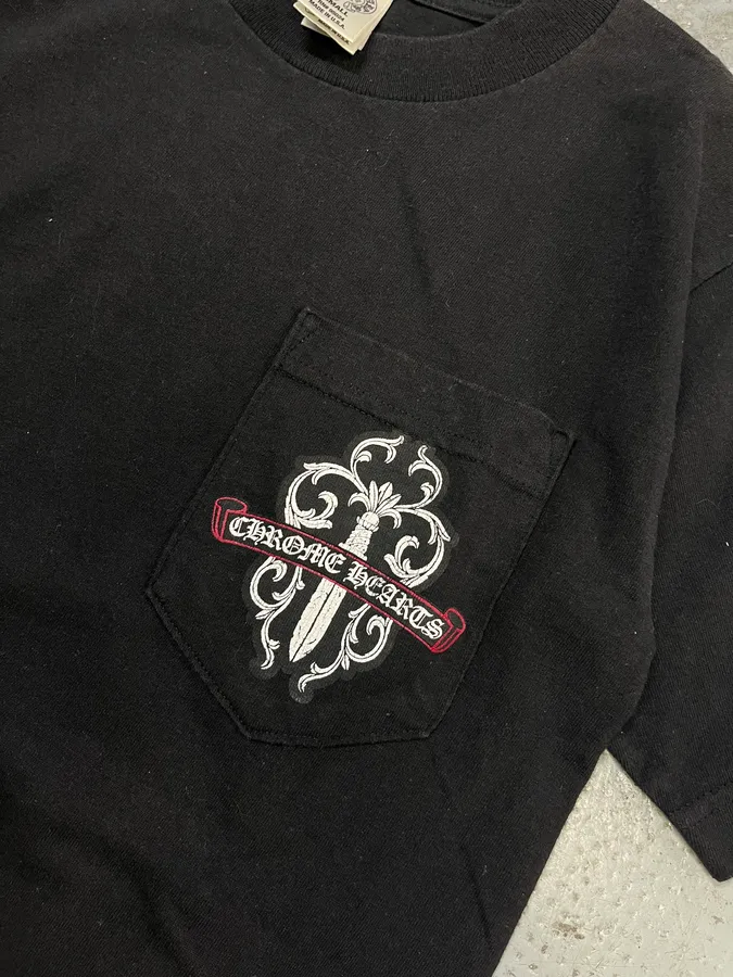 Chrome Hearts Dagger Print Black Short Sleeve Tee Shirt - Image 6