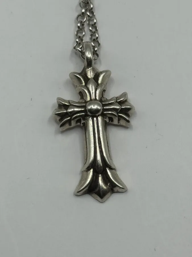 Chrome Hearts Double Cross Silver Pendant - Image 7