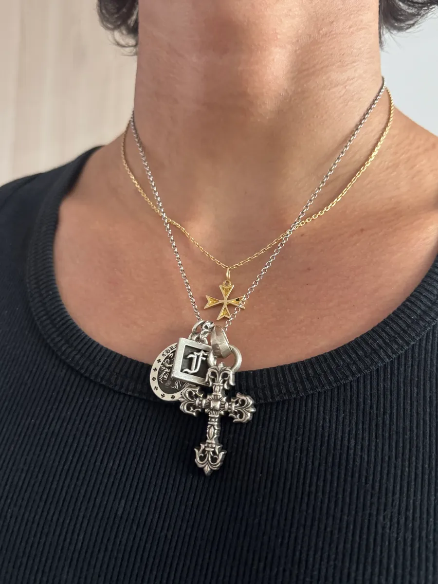 Chrome Hearts Filigree Cross Silver Pendant - Image 2