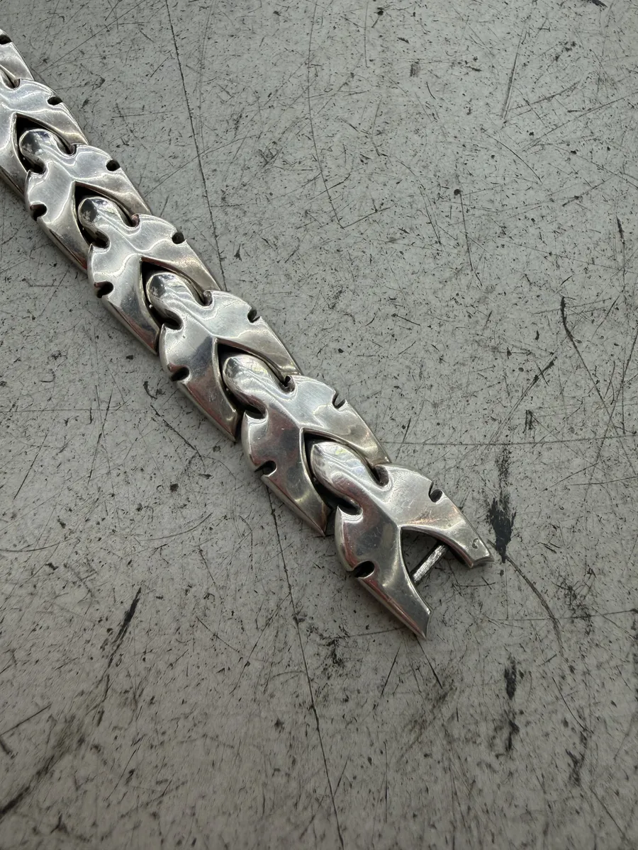 Chrome Hearts Fleur-Knee Linked Silver 925 Bracelet - Image 13