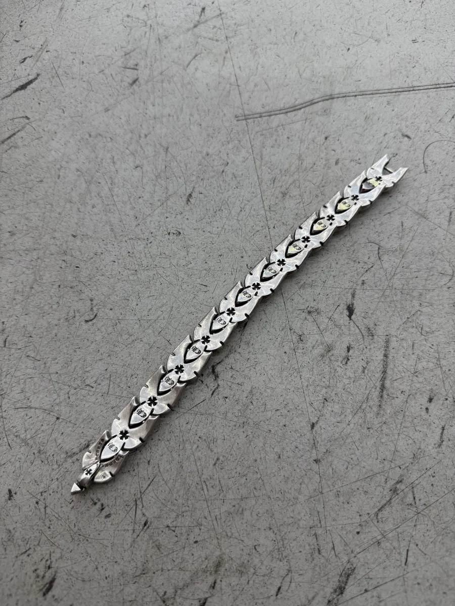 Chrome Hearts Fleur-Knee Linked Silver 925 Bracelet - Image 3