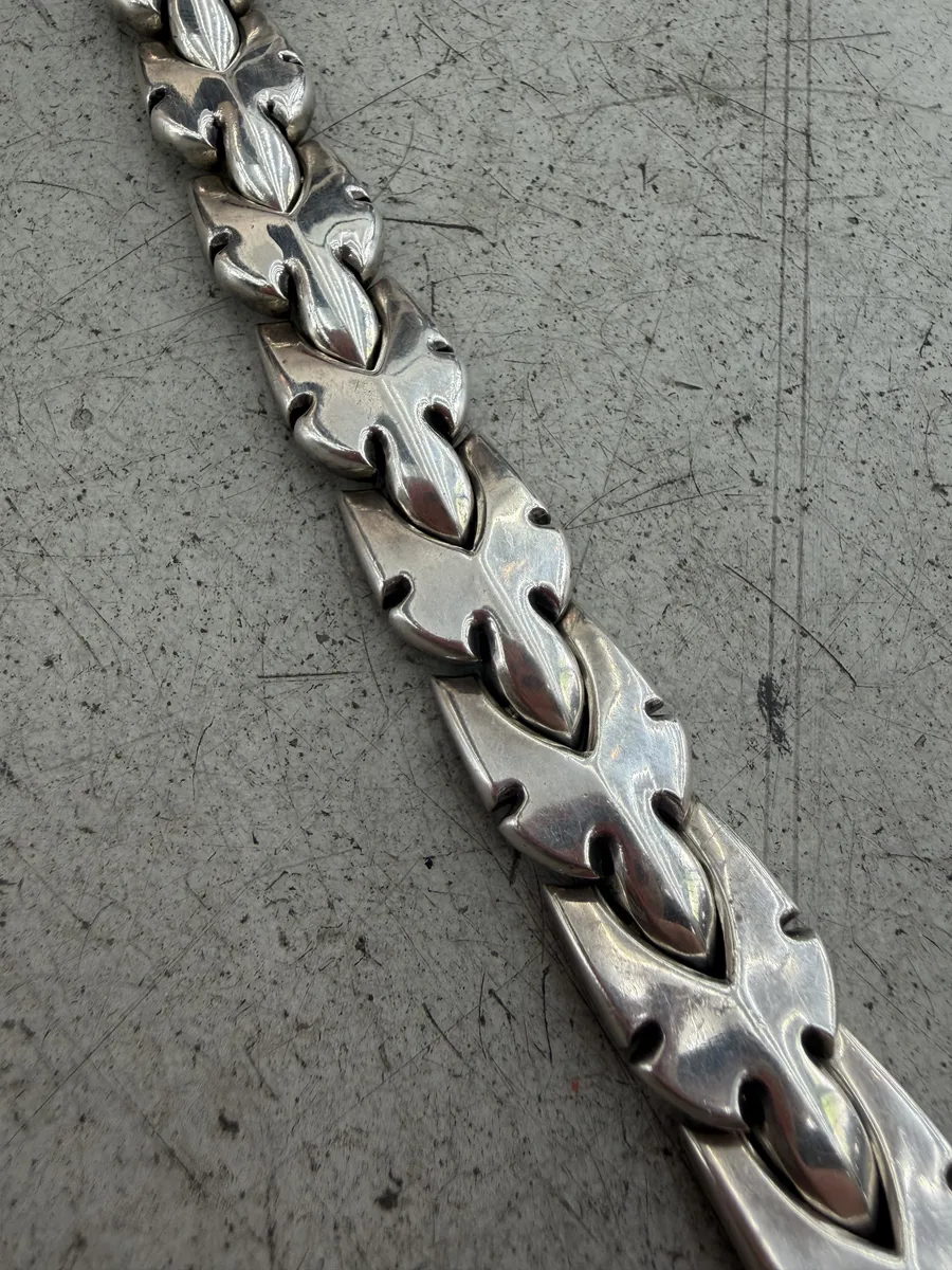 Chrome Hearts Fleur-Knee Linked Silver 925 Bracelet - Image 5