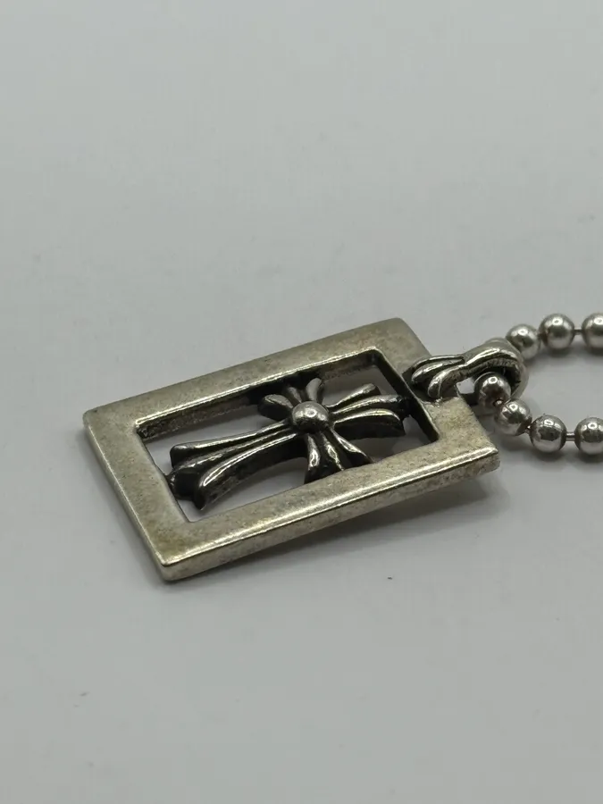 Chrome Hearts Framed Open Baby Fat Cross Silver Pendant - Image 7