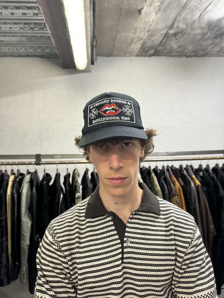 Chrome Hearts Hollywood Chomper Black Teeth Trucker Cap - Image 2