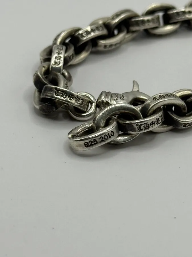 Chrome Hearts Large Paper Chain Silver 925 Bracelet - Image 12