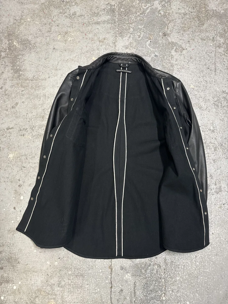 Chrome Hearts Leather Royal Cross Patch Shirt - Image 14