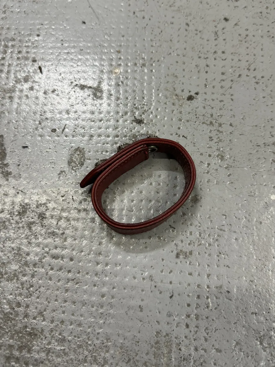 Chrome Hearts Red Heart Leather Snap Bracelet - Image 8
