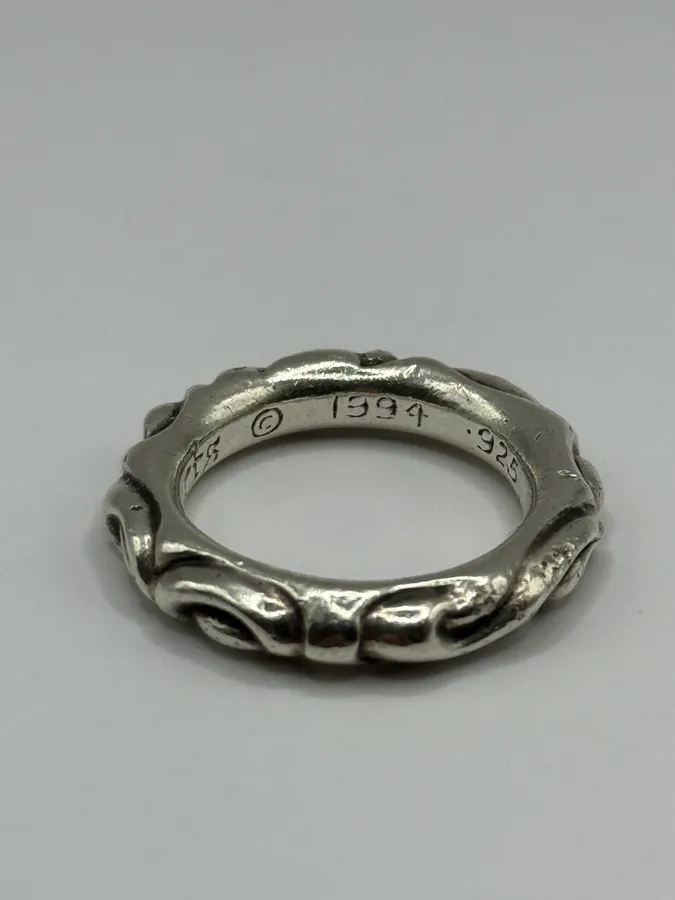 Chrome Hearts Scroll Band Silver 925 Ring - Image 4