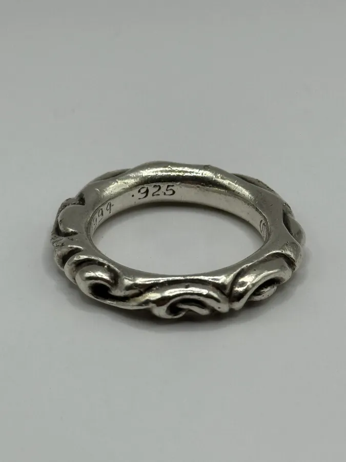Chrome Hearts Scroll Band Silver 925 Ring - Image 5