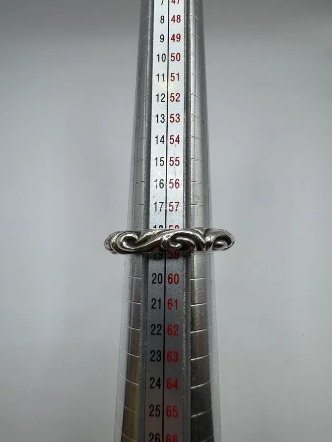 Chrome Hearts Scroll Band Silver 925 Ring - Image 7