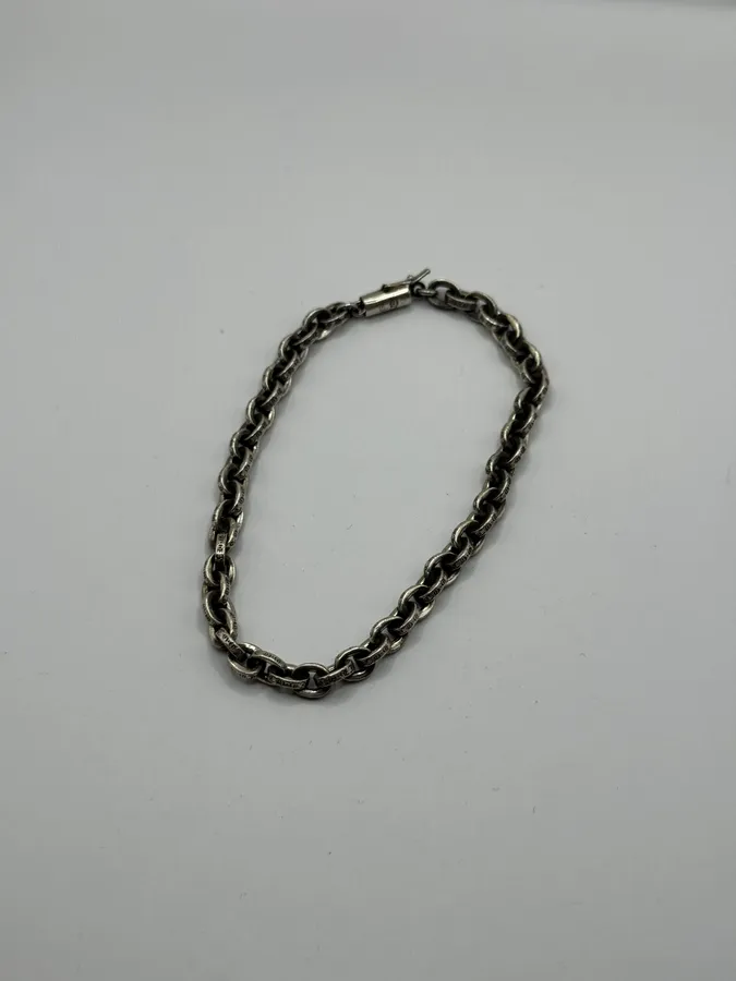 Chrome Hearts Small Paper Chain Silver Bracelet - Image 6