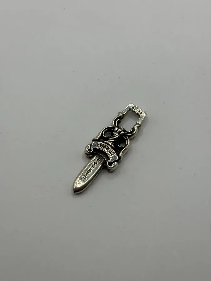 Chrome Hearts Small Silver Dagger Pendant - Image 2