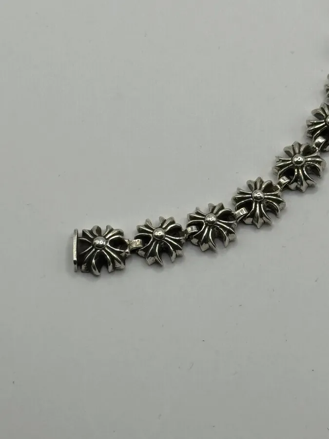 Chrome Hearts Tiny Plus Link Silver Bracelet - Image 7