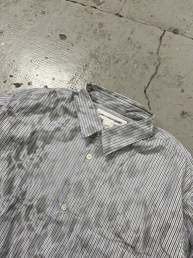 Comme des Garçons Bat Shadows Blue Stripes Shirt - Image 5