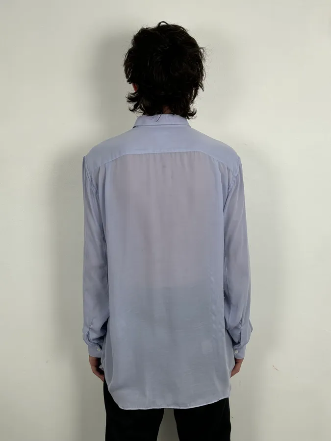 Comme des Garçons Shirt Blue Abstract Face Shirt - Image 2