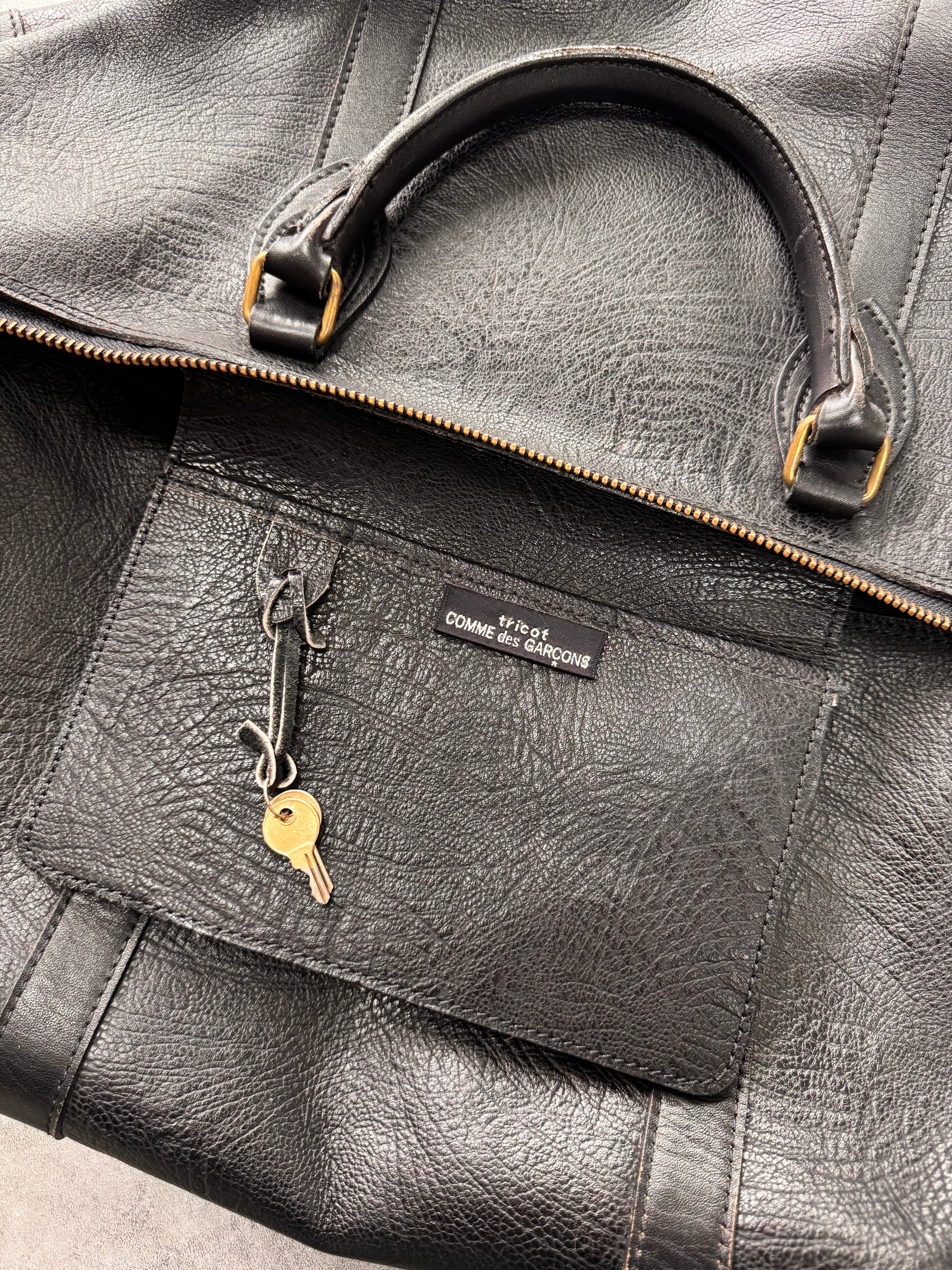 1990s Comme Des Garçons Tricot Weekend Leather Bag (OS) - Image 6